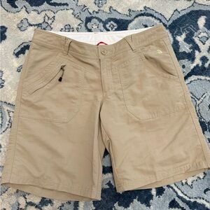 THE NORTH FACE Women’s Tan Nylon Outdoor Hiking Shorts Walking Comfort Size 12